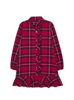 Robe Mayoral Cadres Rouge Pour Fille