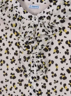 Robe Mayoral Mousseline Imprimé Beige Pour Fille -JoliLook Boutique gallery K020415 3