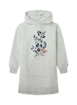 Robe Sweat Pepe Jeans Fiona Gris Pour Fille