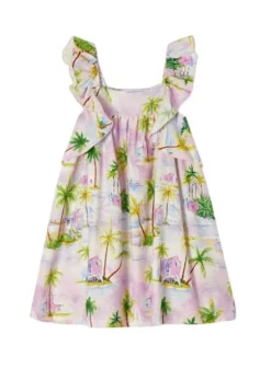 Robe Mayoral Imprimé Palmier Malva Pour Fille