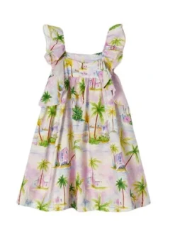 Robe Mayoral Imprimé Palmier Malva Pour Fille -JoliLook Boutique gallery K027765 4