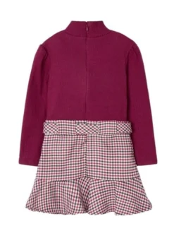 Robe Mayoral Cadres Combiné Fille Bordeaux -JoliLook Boutique gallery K028941 4