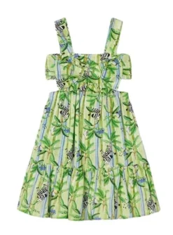 Robe Mayoral Cut Out Vert Pour Fille