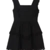 Robe Mayoral Popeline Perforée Noire Pour Fille