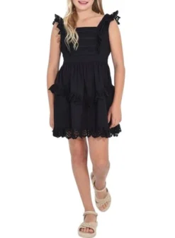 Robe Mayoral Popeline Perforée Noire Pour Fille -JoliLook Boutique gallery K030393 5