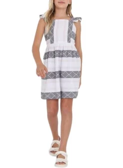 Robe Mayoral Jacquard Lurex Blanc Pour Fille -JoliLook Boutique gallery K030394 4