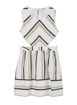 Robe Mayoral Cut Out Rayures Pour Fille