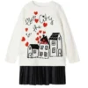 Robe Mayoral Tricot Love Ville Blanc Pour Fille