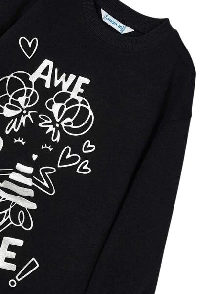 Robe Mayoral En Relief Noire Pour Fille 3 Robe Mayoral En Relief Noire Pour Fille – Image 3