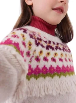 Robe Mayoral Knitted Beige Flecos Pour Fille -JoliLook Boutique gallery K031227 5