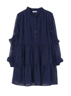 Robe Mayoral Gaz Fantasia Bleu Marine Pour Fille