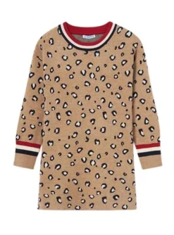 Robe Mayoral Tricot Printed Brun Pour Fille