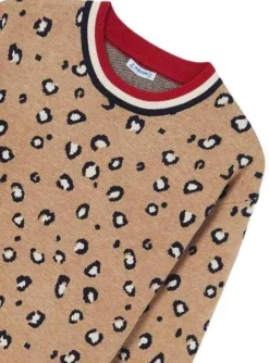 Robe Mayoral Tricot Printed Brun Pour Fille -JoliLook Boutique gallery K031388 3