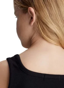 Robe Calvin Klein Rib Badge Noir Fille -JoliLook Boutique gallery K031826 4