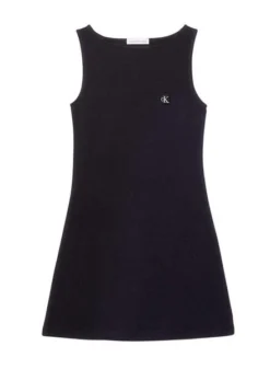 Robe Calvin Klein Badge Tank Noire Fille -JoliLook Boutique gallery K031829 5