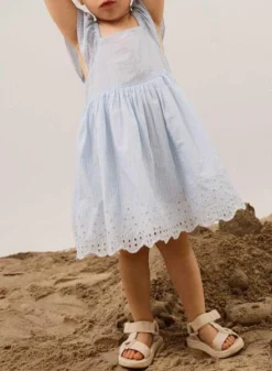 Robe Name It Fesinne Bleu Rayée Pour Fille -JoliLook Boutique gallery K032177 4