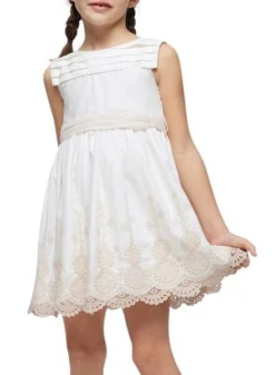 Robe Mayoral Brodée Beige Pour Fille
