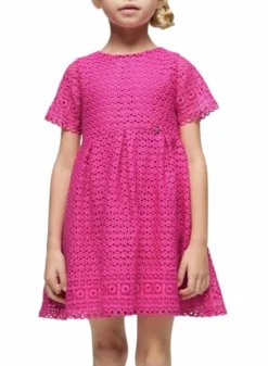 Robe Mayoral En Guipure Rose Pour Fille