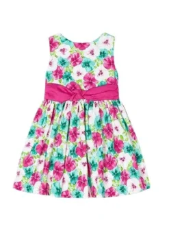 Robe Mayoral En Satin Avec Nœud Et Fleurs Pour Fille.