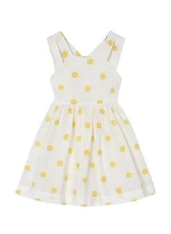 Robe Mayoral Jacquard Fleurs Beige Pour Fille