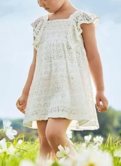 Robe Mayoral Crochet Beige Pour Fille -JoliLook Boutique gallery K032784 4