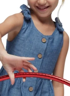 Robe Mayoral Boutons En Lin Bleu Pour Fille -JoliLook Boutique gallery K032786 4