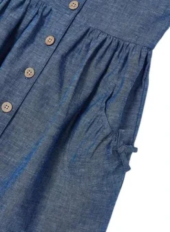 Robe Mayoral Boutons En Lin Bleu Pour Fille -JoliLook Boutique gallery K032786 5