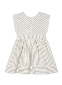 Robe Mayoral à Rayures Beige Pour Fille