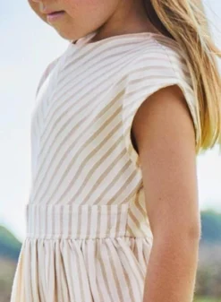 Robe Mayoral à Rayures Beige Pour Fille -JoliLook Boutique gallery K032788 3
