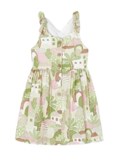 Robe Mayoral Imprimée Verte Pour Fille