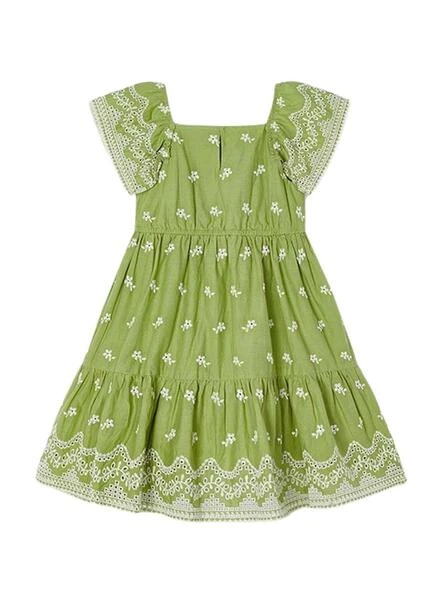 Robe Mayoral Brodée Verte Pour Fille 5 Robe Mayoral Brodée Verte Pour Fille – Image 5