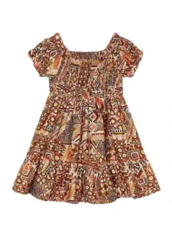 Robe Mayoral à Motif Nid D'abeille Imprimé Pour Fille -JoliLook Boutique gallery K032794 3