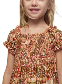 Robe Mayoral à Motif Nid D'abeille Imprimé Pour Fille -JoliLook Boutique gallery K032794 6