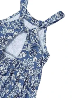 Robe Florale Bleue Pour Fille -JoliLook Boutique gallery K032799 3