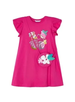 Robe Mayoral Avec Sac Rose Imprimé Pour Fille