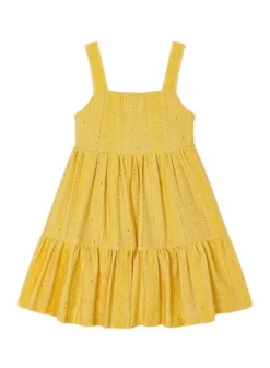 Robe Jaune Perforée Mayoral Pour Fille