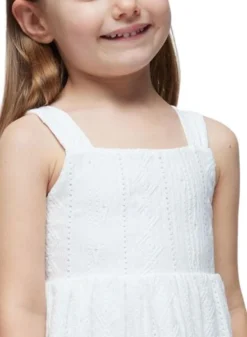 Robe En Tricot Perforé Blanc -JoliLook Boutique gallery K032804 3