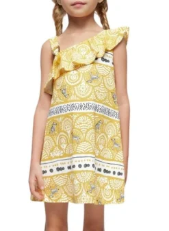 Robe Asymétrique Jaune Mayoral Pour Fille