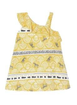 Robe Asymétrique Jaune Mayoral Pour Fille -JoliLook Boutique gallery K032805 3