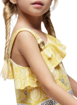 Robe Asymétrique Jaune Mayoral Pour Fille -JoliLook Boutique gallery K032805 4