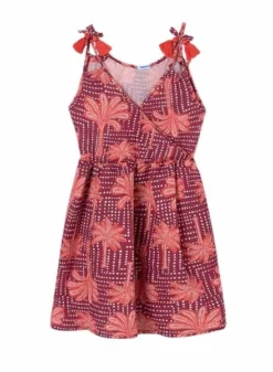 Robe Croisée Imprimée Tropical Pour Fille Mayoral -JoliLook Boutique gallery K032977 3