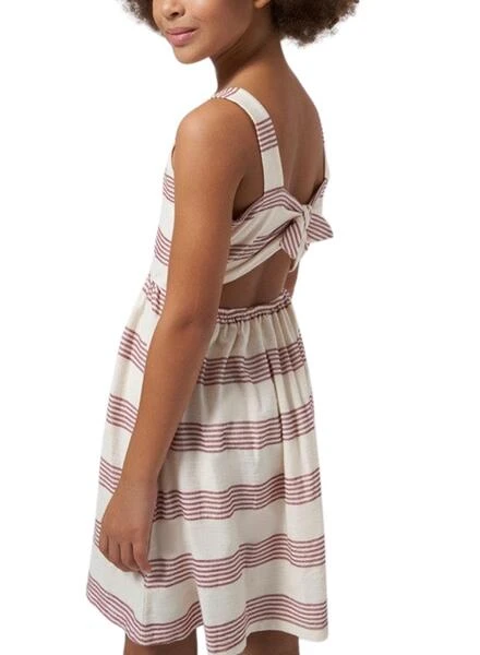 Robe Mayoral à Rayures En Tricot Terracotta Pour Fille 3 Robe Mayoral à Rayures En Tricot Terracotta Pour Fille – Image 3
