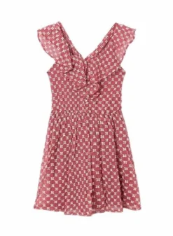 Robe Mayoral En Mousseline De Soie Rouge Pour Fille