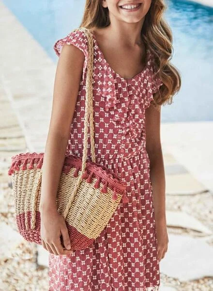 Robe Mayoral En Mousseline De Soie Rouge Pour Fille 2 Robe Mayoral En Mousseline De Soie Rouge Pour Fille – Image 2