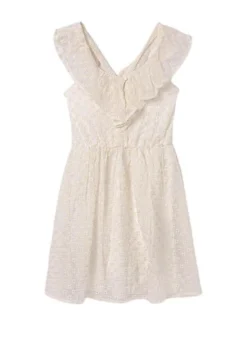 Robe Mayoral En Mousseline Brodée Beige Pour Fille -JoliLook Boutique gallery K032987 4