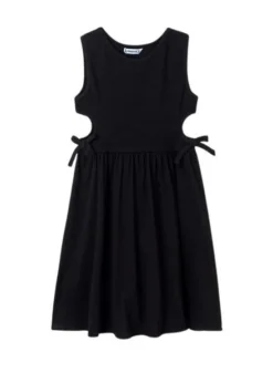 Robe Mayoral Cut Out En Côtelé Noir Pour Fille