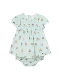 Robe Mayoral Imprimée Fleurs Vertes Pour Bébé
