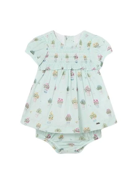 Robe Mayoral Imprimée Fleurs Vertes Pour Bébé 1 Robe Mayoral Imprimée Fleurs Vertes Pour Bébé