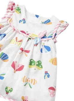 Robe Mayoral En Satin Blanc Imprimé Pour Bébé -JoliLook Boutique gallery K033062 3