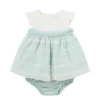 Robe Mayoral Vert Et Blanc Combiné Pour Bébé